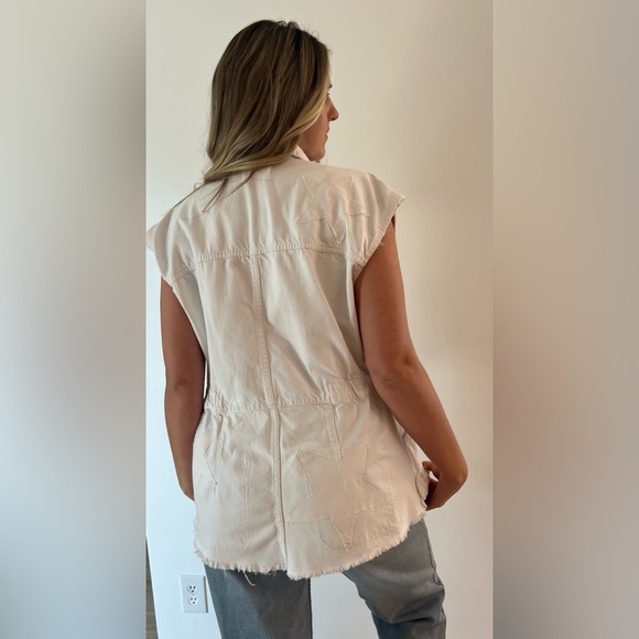 Free People romper upcycle turned vest with star patches - Picture 4 of 4